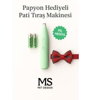 MS Pet Design Kedi/köpekler Için Profesyonel Tıraş Makinesi (PATİ VE HASSAS BÖLGELER)2 Adet Pil Ve Papyon Hediyeli