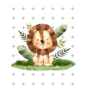 Yenilebilir Şeker Kağıt Aslan Safari Temalı Pasta Süsleme