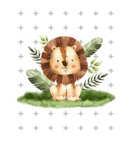 Yenilebilir Şeker Kağıt Aslan Safari Temalı Pasta Süsleme