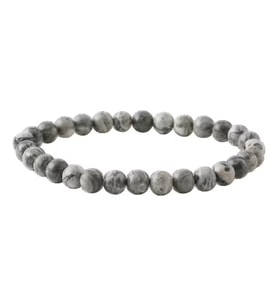 Gri Jasper 6mm Doğal Taş Bileklik