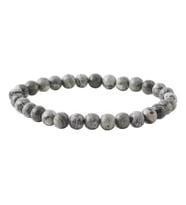 Gri Jasper 6mm Doğal Taş Bileklik