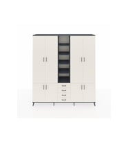 Hyperion Dolap 17 Raflı 4 Çekmeceli 8 Kapaklı 220x44x243 Antrasit-Aytaşı/Aytaşı