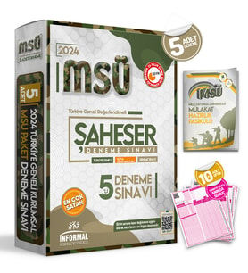 2024 MSÜ Türkiye Geneli Kurumsal Şaheser 5’li Paket Deneme