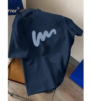 W Baskılı Tasarım Tshirt (Lacivert)