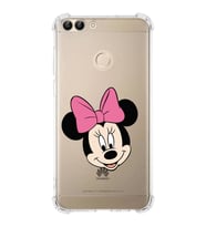 Huawei P Smart  Köşe Korumalı Antişok Kapak Minnie Mouse Tasarımlı Şeffaf  Kılıf