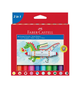 Faber Castell Jumbo Keçeli Kalem 10’lu 2in1 155170