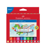 Faber Castell Jumbo Keçeli Kalem 10’lu 2in1 155170