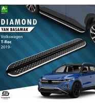 S-Dizayn VW T-Roc Diamond Krom Yan Basamak 173 Cm 2019 Üzeri
