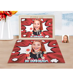 BK Gift Kişiye Özel 8 Mart Bugün Benim Karikatürlü 1000 Parça Profesyonel Puzzle-1