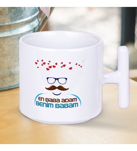 En Baba Adam Benim Babam Yazılı Babalar Gününe Özel T Kupa Bardak