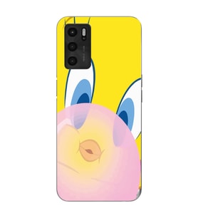 Oppo A16 / A55 Uyumlu Tweety Tasarımlı Şeffaf Telefon Kılıfı
