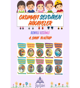 4.Sınıf Okumayı Sevdiren Renkli Resimli Hikaye Seti (10 Kitap) -2