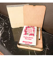 En Güzel Sevgili Hediyesi Ahşap Kutulu Defter Kalem Set 023
