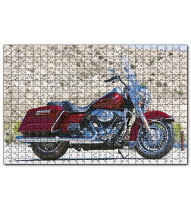 Cakapuzzle Harley Davidson Bordo Motorsiklet  Puzzle Yapboz MDF (Ahşap) (120 Parça)