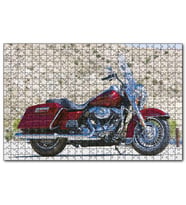 Cakapuzzle Harley Davidson Bordo Motorsiklet  Puzzle Yapboz MDF (Ahşap) (120 Parça)