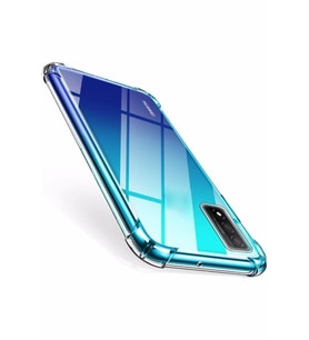 Huawei P Smart 2021 Şeffaf Kamera Korumalı Süper Silikon Kılıf