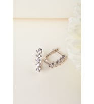 Elika Silver 925 Ayar Gümüş Su Yolu Küpe