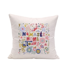 Namaste Home Today Yazılı Bohem Çiçek Desenli Dekoratif Yastık Kılıfı