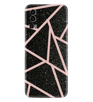 General Mobile Gm 23 Kılıf Resimli Desenli Baskılı Silikon Pembe Şeritli Mermer 1312