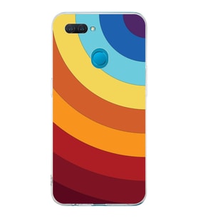PrintiFy Oppo A5s Uyumlu Kamera Korumalı Renk Cümbüşü A Tasarımlı Şeffaf Silikon Kılıf