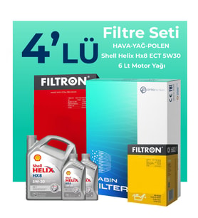 Filtron Peugeot Expert 1.5 Dizel Filtre Bakım Seti Shell Motor Yağlı (2017-2025) 4 Lü