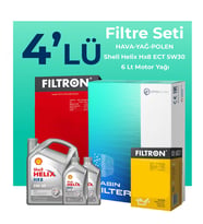 Filtron Peugeot Expert 1.5 Dizel Filtre Bakım Seti Shell Motor Yağlı (2017-2025) 4 Lü