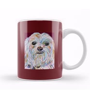 Maltese Dog Kupa Bardak Porselen