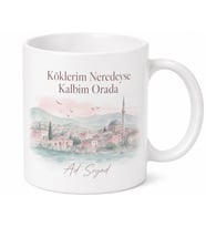 Memleket Temalı Pastel Renk Baskılı Kupa Bardak Özel Tasarım Hediye