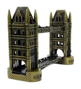 Vintage Metal Londra Köprüsü Tower Bridge Antik Bronz 16 cm