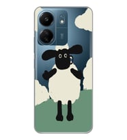 Xiaomi Redmi 13C Uyumlu Koyun Tasarımlı Şeffaf Telefon Kılıfı