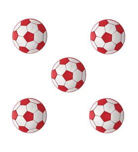 5 Adet Çocuk Odası Mobilya Kulp Dolap Düğme Futbol Topu