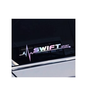 Swift Yan Cam Sticker Oto Kapı 20 Cm X 7 Cm Hologram c90