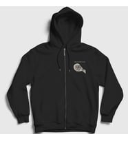 Presmono Unisex Siyah Time Dream Theater Fermuarlı Kapüşonlu Sweatshirt 144718tt