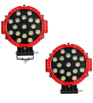 Offroad Sis Lambası 17 Power Ledli 51W Kırmızı Çerçeve Takım  12-48V / Lass289