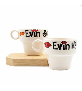 Evin Hanımı & Evin Beyi 2'li Espresso Bardak Seti