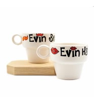 Evin Hanımı & Evin Beyi 2'li Espresso Bardak Seti