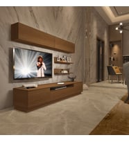Decoraktiv Trendstyle 5S Mdf Tv Ünitesi Tv Sehpası - Naturel Ceviz