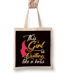 Girl Quilling Like Boss Hobby Paper Filigree Crafting Artist Bez Çanta Uzun Saplı