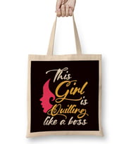 Girl Quilling Like Boss Hobby Paper Filigree Crafting Artist Bez Çanta Uzun Saplı