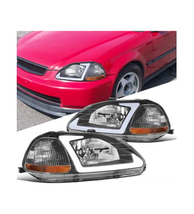Honda Civic 1996-1998 Siyah Jdm Ledli Ön Far