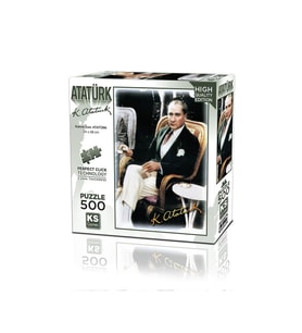 Mulvxurg  Urg02 20060 Kahve İçen Atatürk 500 Parça Puzzle - (Mulvix)