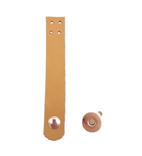 Angel Çanta Aksesuar 11x2 cm Açık Taba Gerçek Deri Düz Çanta Kapağı Light Gold Metalli