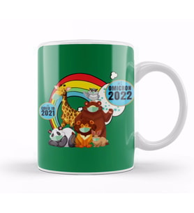 Sarcasm Funny Vintage ANIMALS Saying Covid Hi Omicron Virus 2022 Kupa Bardak Porselen