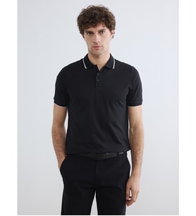 LCWAIKIKI Classic Siyah Polo Yaka Pike Erkek Tişört