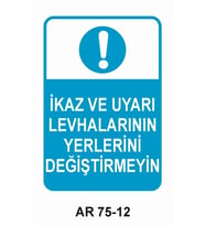 İŞ GÜVENLİĞİ UYARI LEVHASI 1 ADET PVC 21 X 29CM