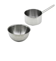 2PCS SET PASLANMAZ ÇELİK CHEFF SÜTLÜK - SOSLUK=14CM - DERİN KAP=17CM (5343)