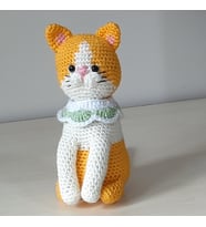 Ammigurumi Örgü Oyuncak Kedi Açık Sarı (Hardal Sarısı)