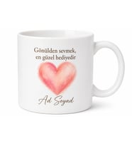 Kişiye Özel Gönülden Hediye Baskılı Kupa Bardak İsimli Özel Tasarım
