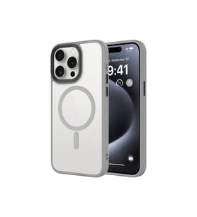 Apple iPhone 15 Pro Max Uyumlu Kılıf Mat Arka Yüzey Wireless Şarj Özellikli Zore Flet M-safe Kapak (Gece Mavisi)