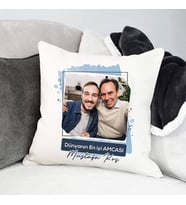 Kişiye Özel En İyi Amca Fotoğraflı Yastık